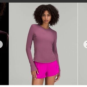 ventilated mesh back running long sleeve shirt lululemon women’s vintage plum